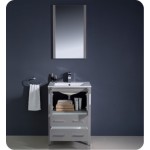 Fresca Torino 24" Gray Modern Bathroom Vanity w/ Integrated Sink