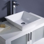 Fresca Torino 36" White Modern Bathroom Vanity w/ Vessel Sink