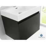 Fresca Nano 24" Black Modern Bathroom Vanity w/ Medicine Cabinet