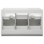 Valencia 48" Glossy White Free Standing Double Sink Modern Bathroom Cabinet