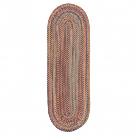 Colonial Mills Rug Braided Wool Runner Multi Runner (Oval)