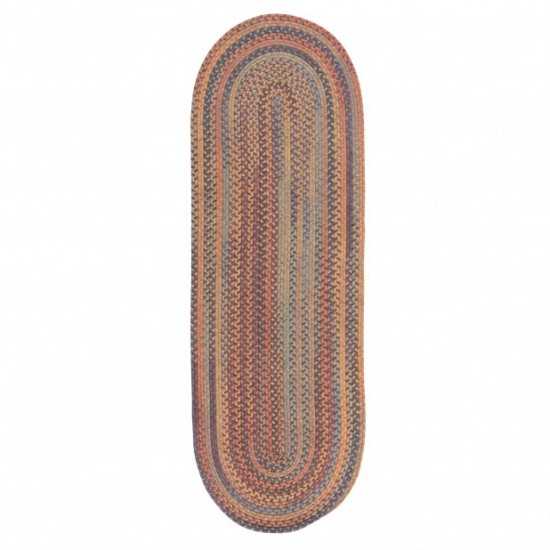 Colonial Mills Rug Braided Wool Runner Multi Runner (Oval)