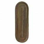 Colonial Mills Rug Braided Wool Runner Harbor Green Runner (Oval)