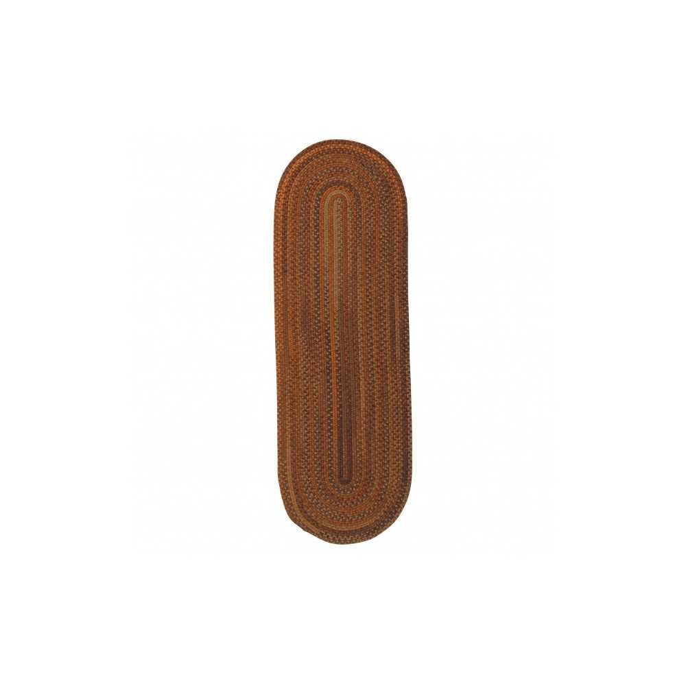 Colonial Mills Rug Braided Wool Runner Rust Runner (Oval) Colonial Mills Rug Braided Wool Runner Rust Runner (Oval)