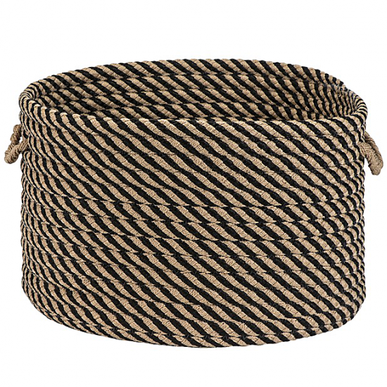 Colonial Mills Basket Cabana Basket Black Round