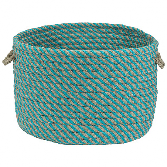 Colonial Mills Basket Cabana Basket Teal Round