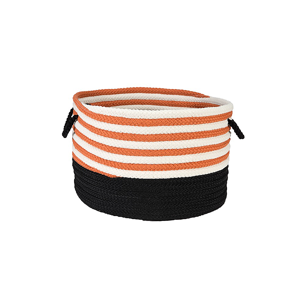 Colonial Mills Basket Candy Swirl Basket Orange & Black Round