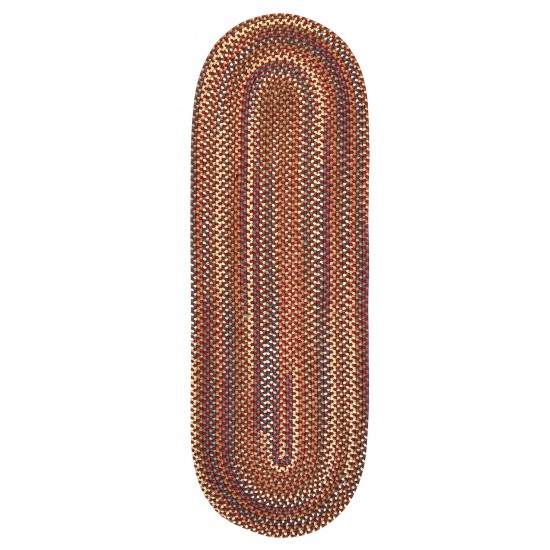 Colonial Mills Rug Cedar Cove Rust Runner (Oval)