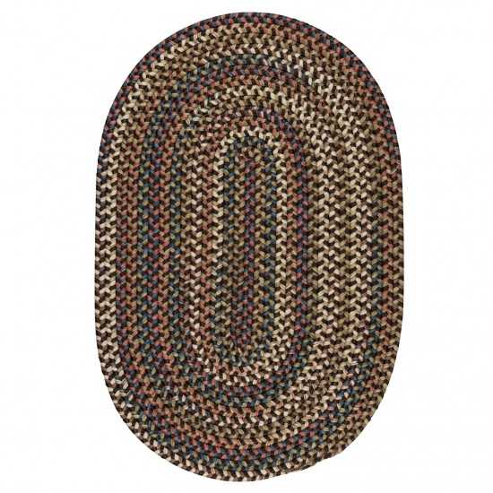 Colonial Mills Rug Cedar Cove Dark Brown Oval