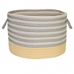 Colonial Mills Basket Chloe Stripe Basket Pale Banana Round
