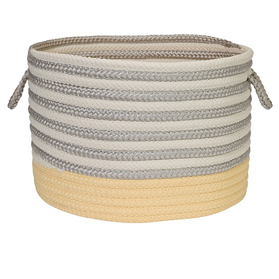 Colonial Mills Basket Chloe Stripe Basket Pale Banana Round