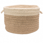 Colonial Mills Basket Chunky Natural Wool Dipped Basket Beige/Natural Round