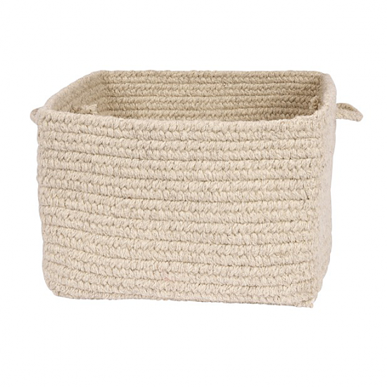 Colonial Mills Basket Chunky Natural Wool Square Basket Light Gray Square