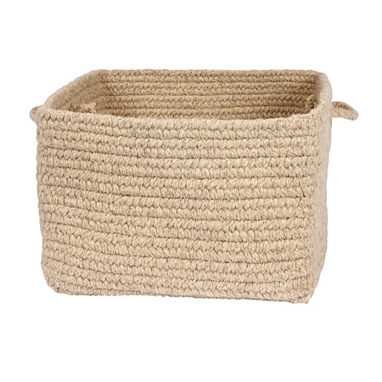 Colonial Mills Basket Chunky Natural Wool Square Basket Light Beige Square