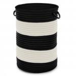 Colonial Mills Hamper Color Block Hamper Black White Round Hamper