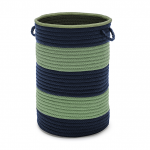 Colonial Mills Hamper Color Block Hamper Navy Green Round Hamper