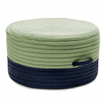 Colonial Mills Pouf Color Block Pouf Navy & Green Round