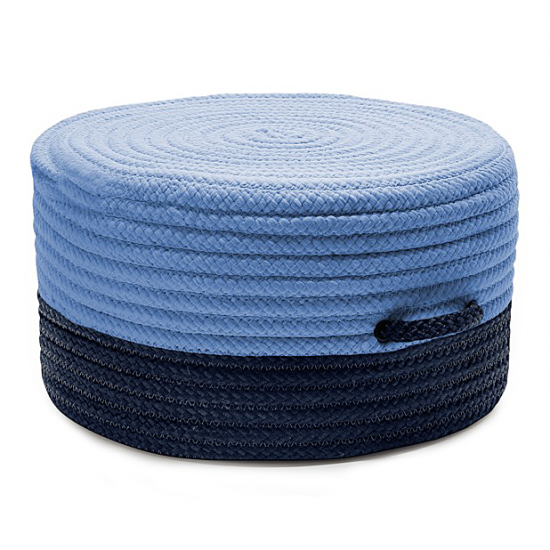 Colonial Mills Pouf Color Block Pouf Navy & Blue Round