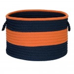 Colonial Mills Basket Color Block Round Basket Navy Orange Round