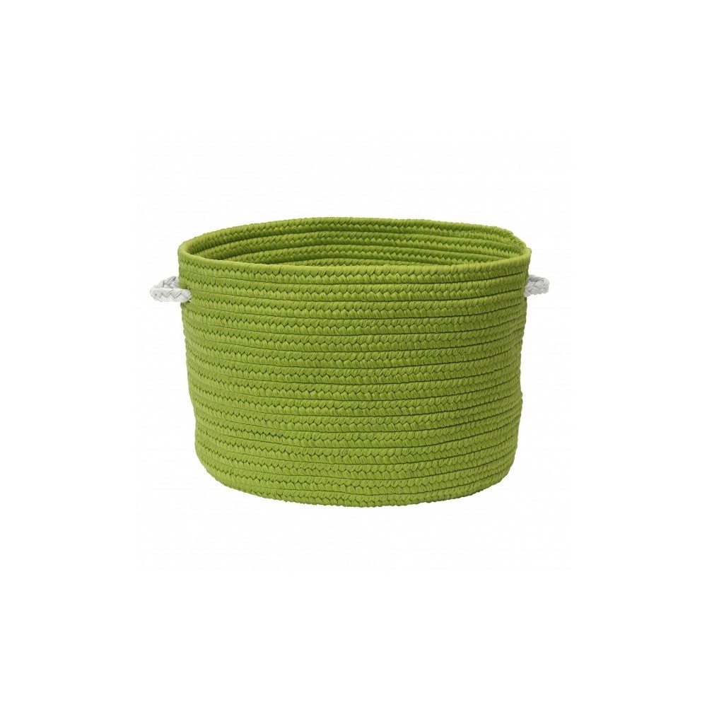 Colonial Mills Basket Colorful Braided Toy Basket Peridot Round