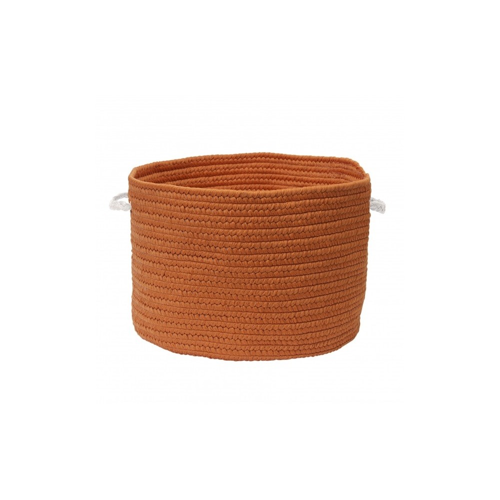 Colonial Mills Basket Colorful Braided Toy Basket Paprika Round Colonial Mills Basket Colorful Braided Toy Basket Paprika Round