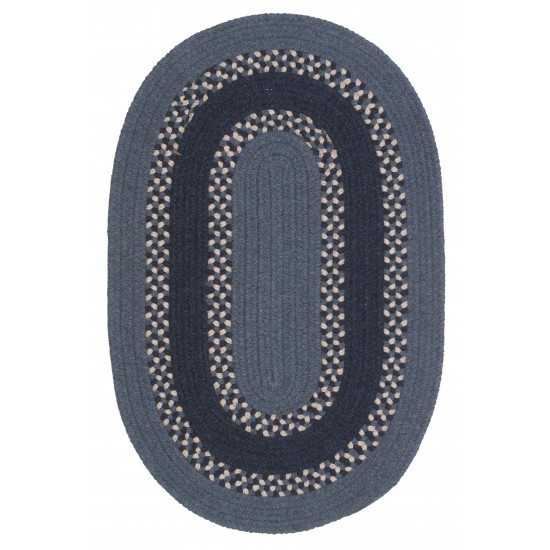 Colonial Mills Rug Corsair Banded Oval Blue Oval