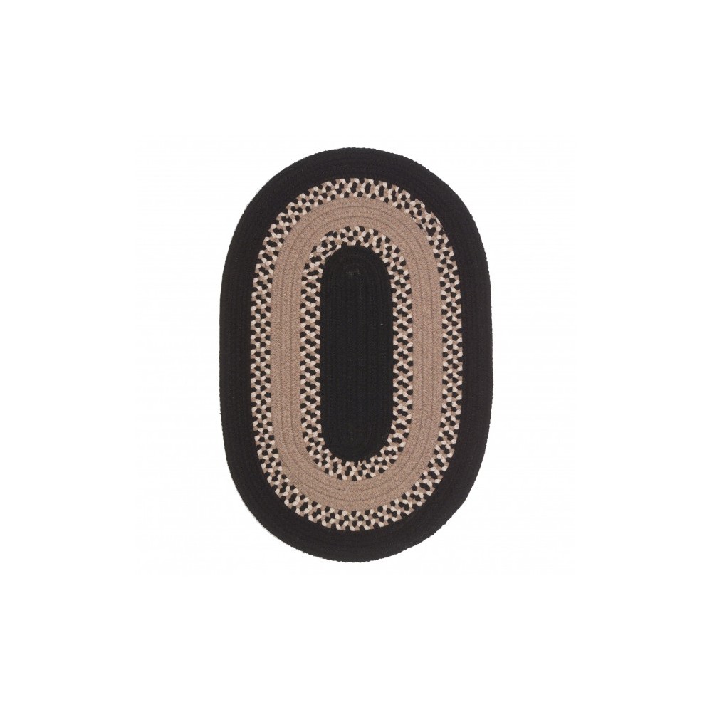 Colonial Mills Rug Corsair Banded Oval Black Oval