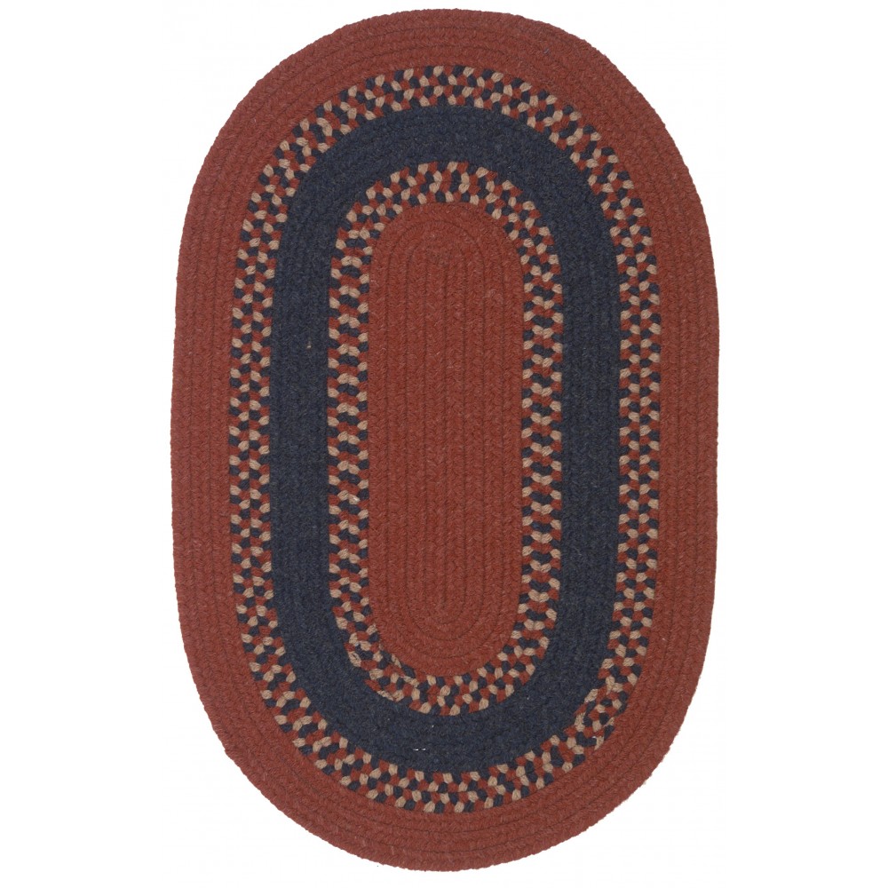 Colonial Mills Rug Corsair Banded Oval Red Oval