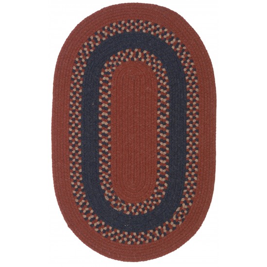 Colonial Mills Rug Corsair Banded Oval Red Oval