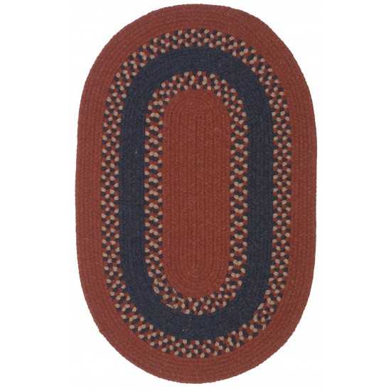 Colonial Mills Rug Corsair Banded Oval Red Oval