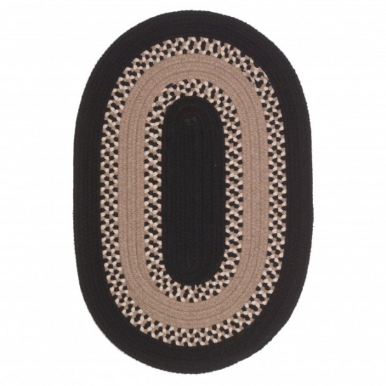 Colonial Mills Rug Corsair Banded Oval Black Oval