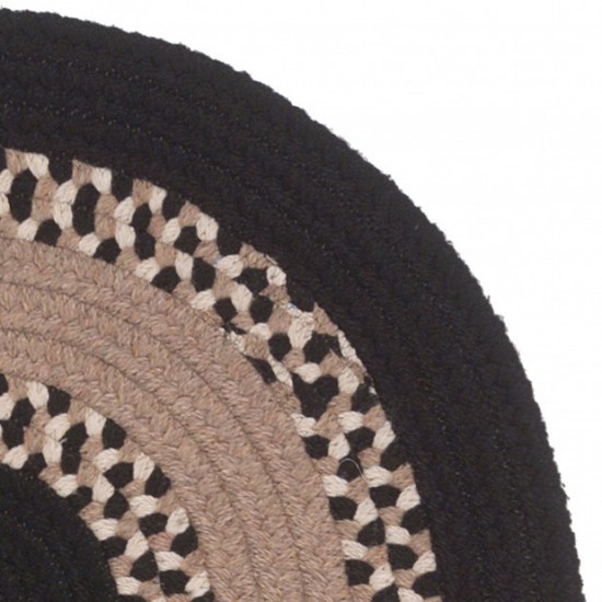 Colonial Mills Rug Corsair Banded Round Black Round