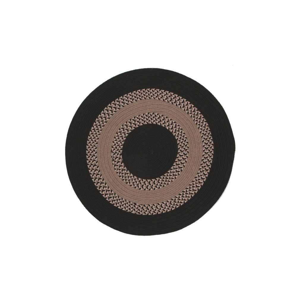 Colonial Mills Rug Corsair Banded Round Black Round