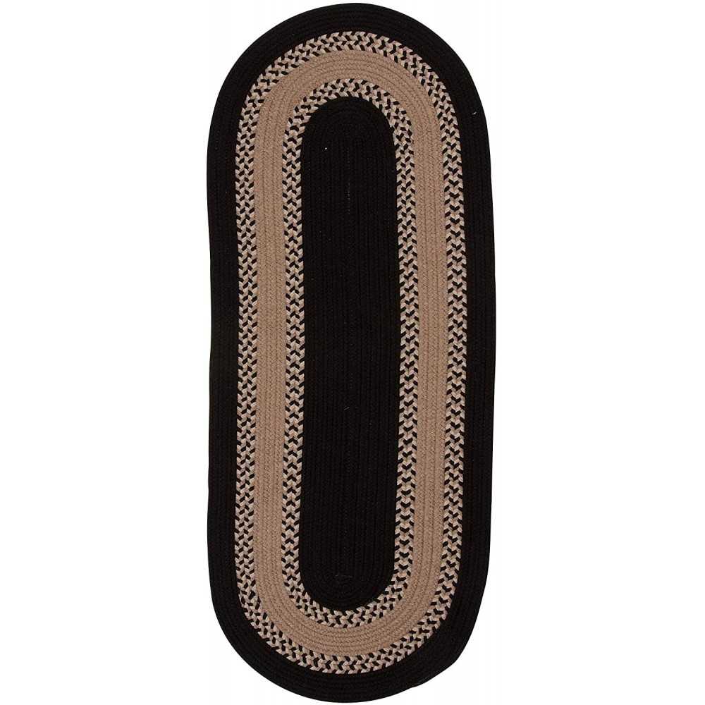 Colonial Mills Rug Corsair Banded Runner Black Runner (Oval) Colonial Mills Rug Corsair Banded Runner Black Runner (Oval)