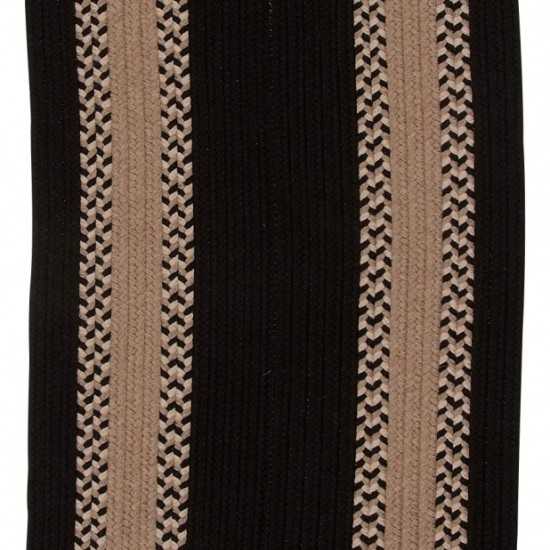 Colonial Mills Rug Corsair Banded Runner Black Runner (Oval)