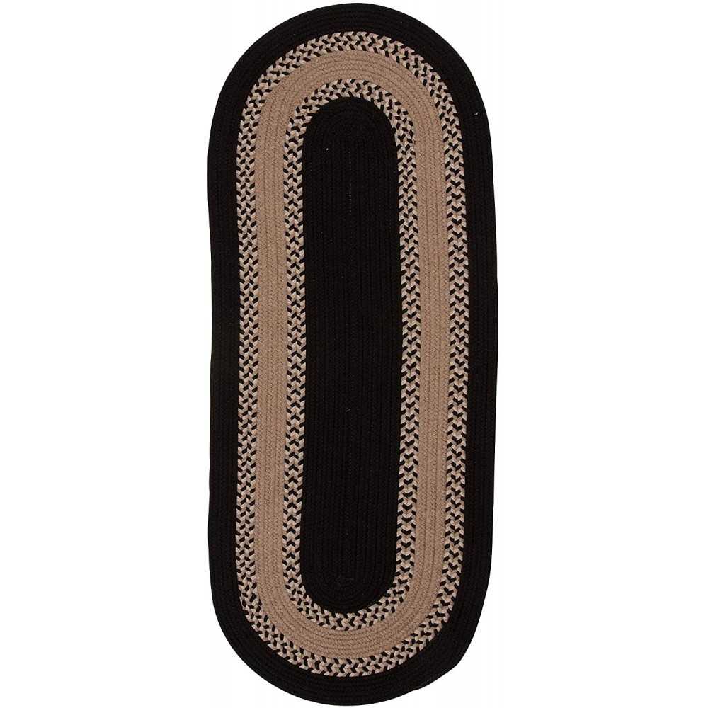 Colonial Mills Rug Corsair Banded Runner Black Runner (Oval)