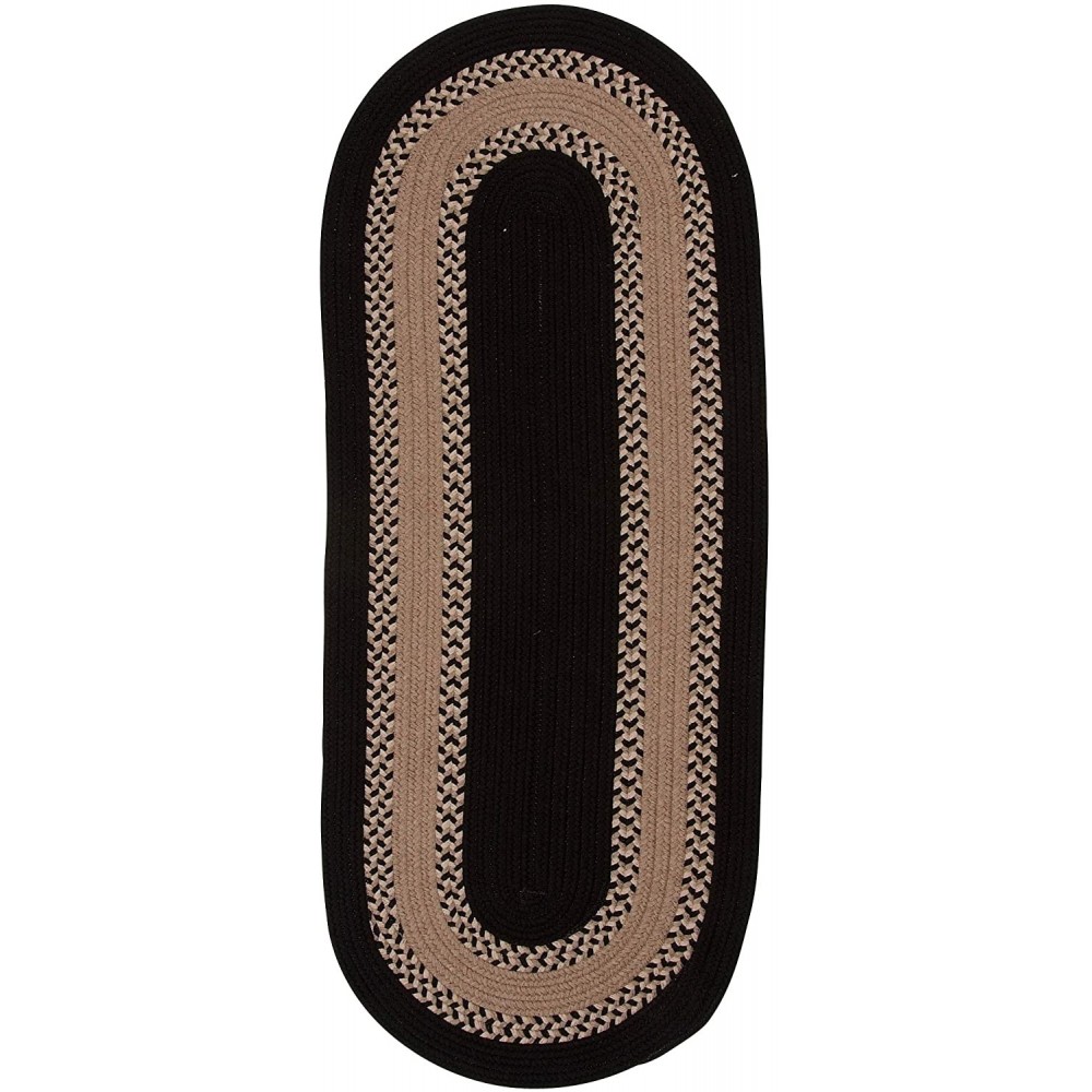 Colonial Mills Rug Corsair Banded Runner Black Runner (Oval) Colonial Mills Rug Corsair Banded Runner Black Runner (Oval)