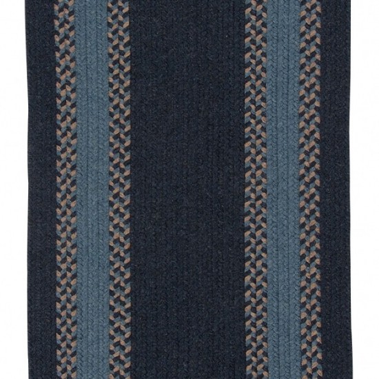 Colonial Mills Rug Corsair Banded Runner Navy Runner (Oval)