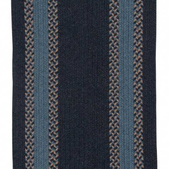 Colonial Mills Rug Corsair Banded Runner Navy Runner (Oval)