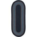 Colonial Mills Rug Corsair Banded Runner Navy Runner (Oval)