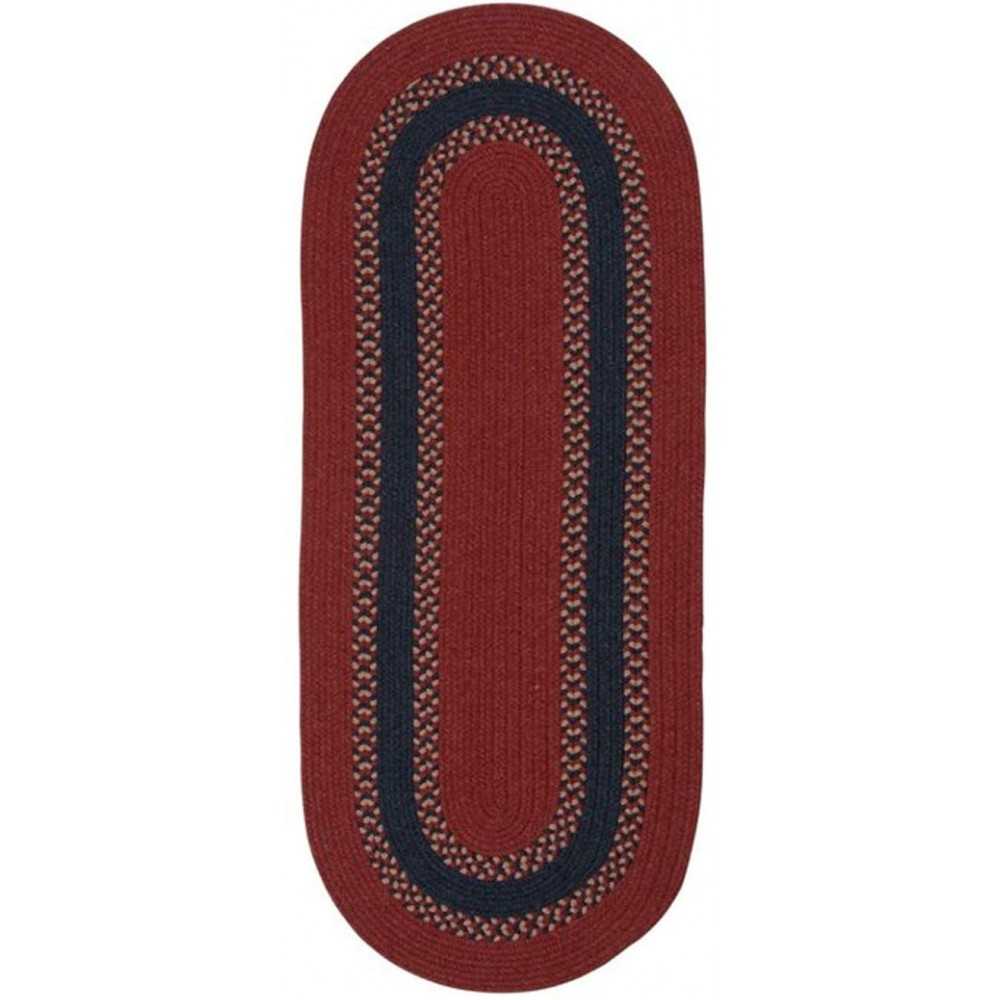 Colonial Mills Rug Corsair Banded Runner Red Runner (Oval)