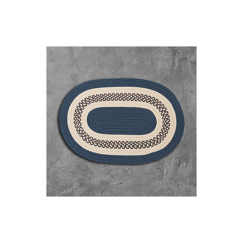 Colonial Mills Rug Crescent Lake Blue Runner (Oval)