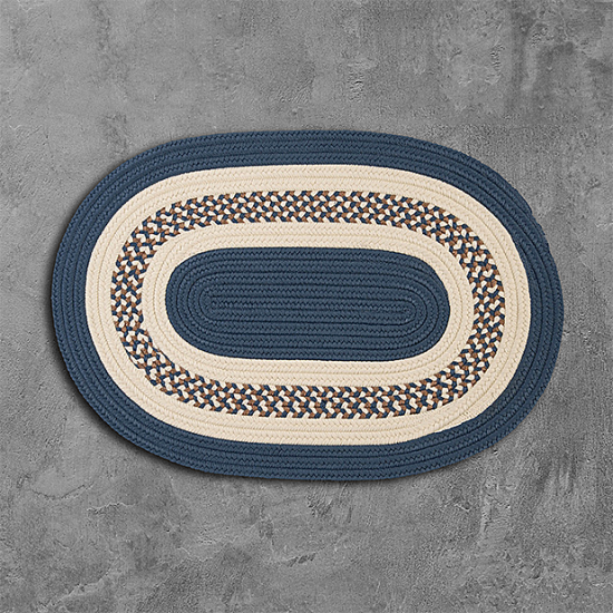 Colonial Mills Rug Crescent Lake Blue Runner (Oval)