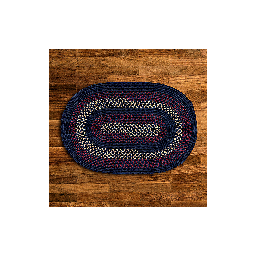 Colonial Mills Rug Deerfield Midnight Blue Runner (Oval)