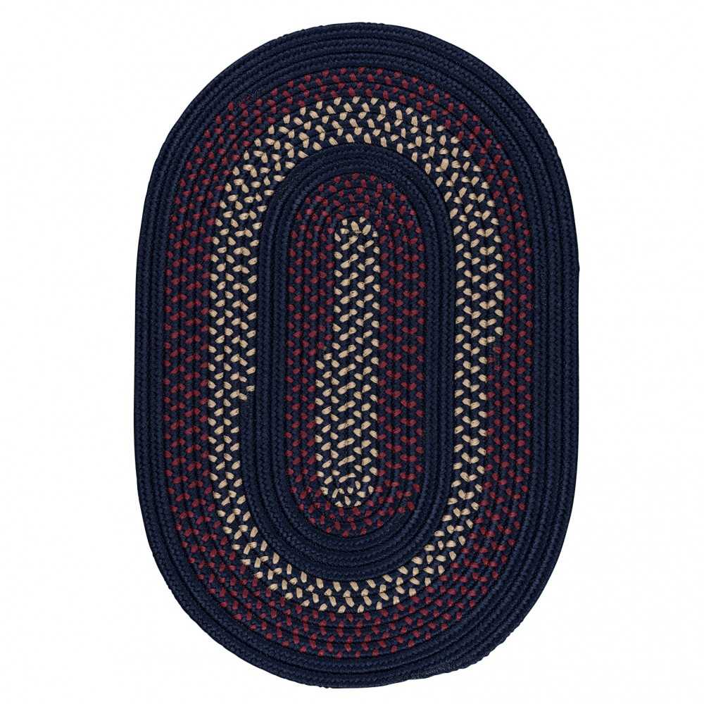 Colonial Mills Rug Deerfield Midnight Blue Runner (Oval)