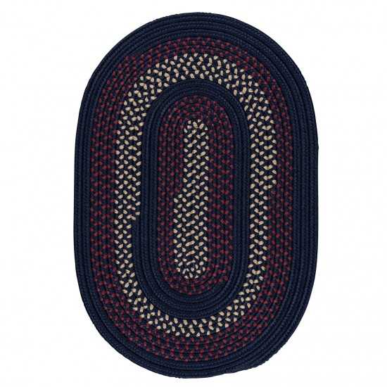 Colonial Mills Rug Deerfield Midnight Blue Round