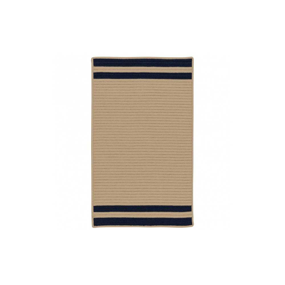 Colonial Mills Rug Denali End Stripe Navy Rectangle