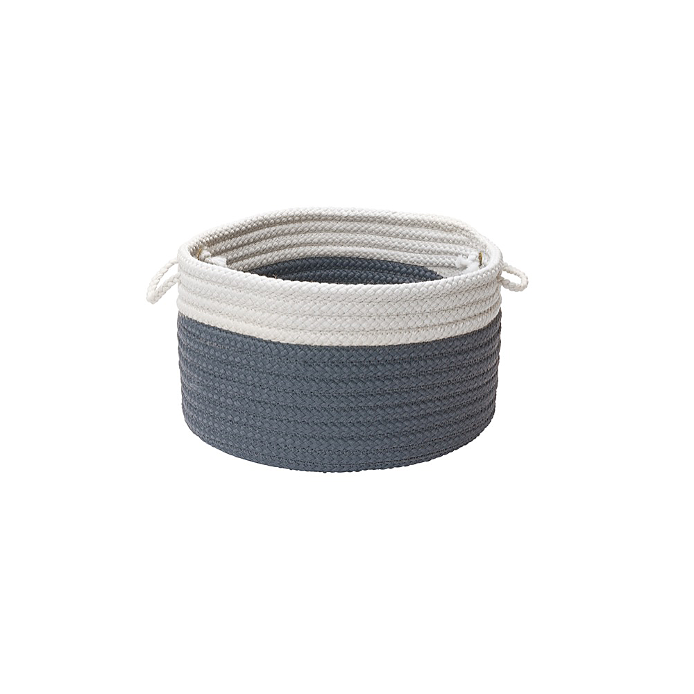 Colonial Mills Basket Dipped Indoor/Outdoor Basket Lake Blue Round Colonial Mills Basket Dipped Indoor/Outdoor Basket Lake Blue Round