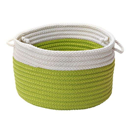 Colonial Mills Basket Dipped Indoor/Outdoor Basket Bright Green Round