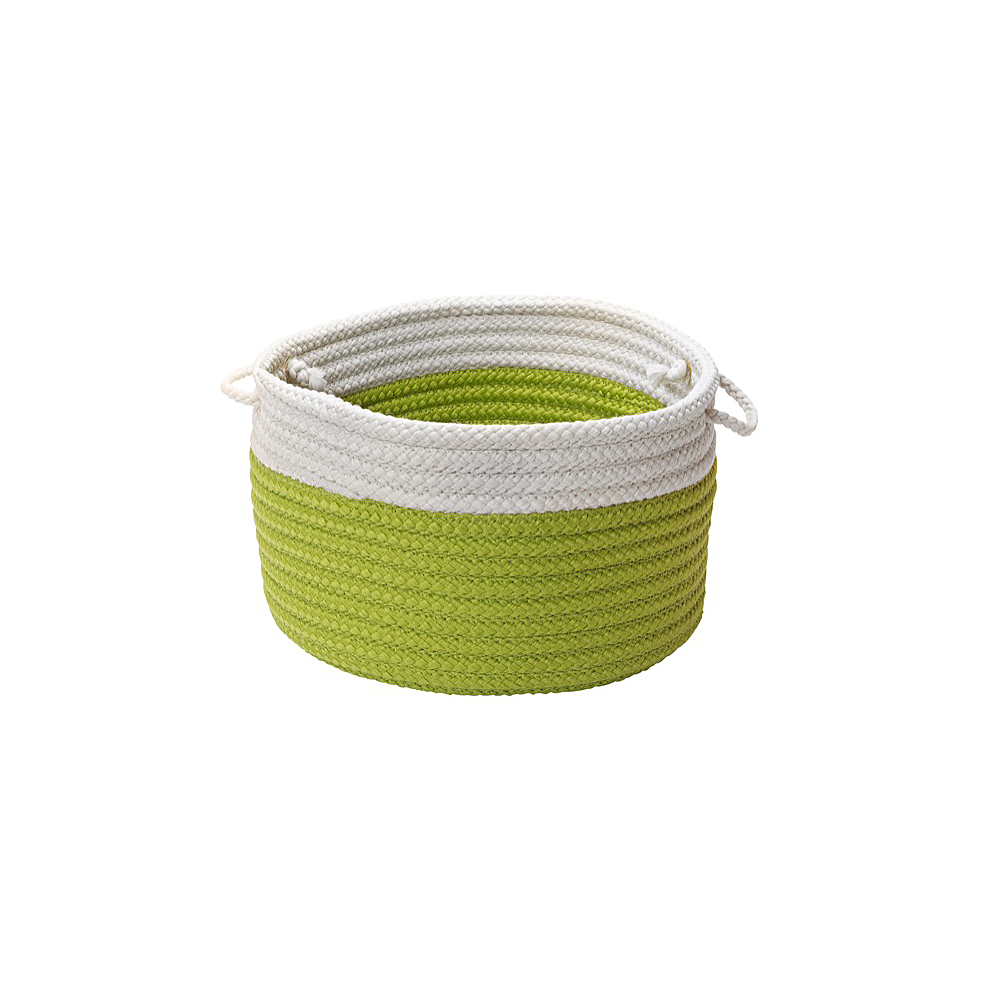 Colonial Mills Basket Dipped Indoor/Outdoor Basket Bright Green Round